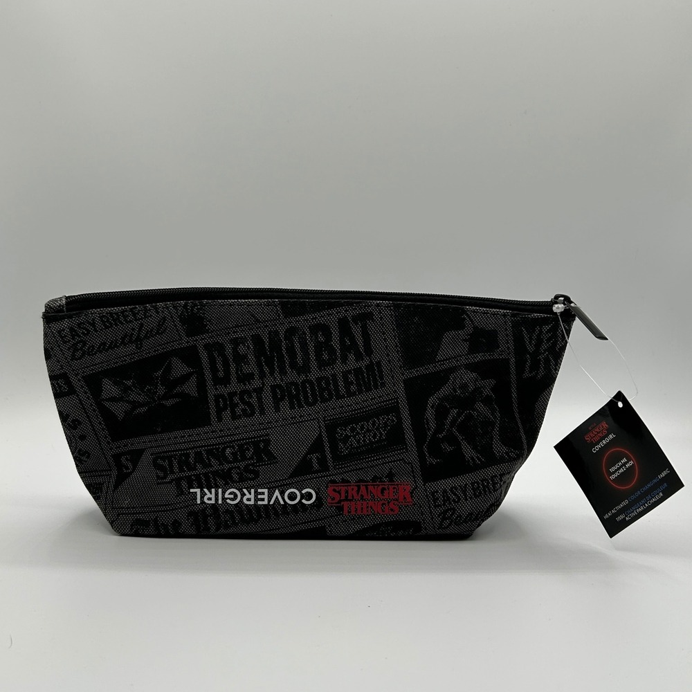 Covergirl Stranger Things Upside Down Makeup Bag Color Change Heat Activated NWT